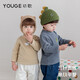 YOUGE's new winter product for infants and young children, double-sided polar fleece baby warm and comfortable half turtleneck top