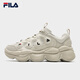 FILA Yang Mi's same style official pea shoes women's shoes dad shoes sneakers winter new sports casual shoes oatmeal brown-OM 38