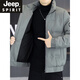 JEEP SPIRIT Lightweight Down Jacket Men's Winter 2025 New Simple Stand-up Collar Jacket Trendy Casual Coldproof Wear Youth Top Black XL