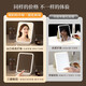 Led makeup mirror with light home ultra-thin large size makeup mirror student dormitory desktop large folding portable makeup mirror smart fill-in light makeup remover mirror Mother's Day gift folding makeup mirror off-white + smart fill-in light