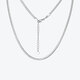 Meluxe Pt950 platinum necklace snake bone chain platinum clavicle chain for women birthday gift for girlfriend about 8.97g-40cm