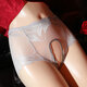 Universal adult men's and women's underwear, perverted pure desire lace open crotch, passionate women's temptation sexy bed, light gray XL size, open crotch 100-130Jin Jin equals 0.5 kg