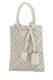 PRADA Triangle Logo Woven Handbag White One Size