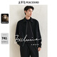 PEACEBIRD Men's Lapel Sheep Wool Executive Jacket Winter Double-sided Wool Jacket Casual Business Jacket Black First Batch L