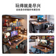 Gujia Home Computer Desk E-Sports Table Hole Board Integrated Two-person Game Desk Home Study Desk Bookshelf Integrated Table Can Install Robotic Arm Walnut Color 1.4M E-Sports People's Choice | Free Delivery to Door Package Installation
