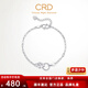 CRD Ke Laidi Spot Sparkling pt950 Geometric Snake Platinum Bracelet Adjustable Jewelry Gift for Girlfriend 4.60g