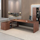 Solid wood boss desk with side cabinets North American black walnut president desk law firm office executive desk pine single table 180*80 thick 4.5cm