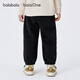 Balabala children's pants boys and girls velvet thickened trousers 2025 autumn and winter legged sports casual pants parent-child fashion