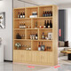 Zhong Zhanggui solid wood wine cabinet living room wall cabinet storage cabinet 2025 new display cabinet home wine rack storage rack storage cabinet door-to-door delivery thickened 15mm plate 140cm-log