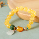 La Yun Feiyin gold twisted honey beeswax bracelet old-style beads women's amber chicken fat yellow bracelet gift with certificate 9*8mm (one item, one certificate)