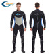 YonSub3MM men's adult diving suit one-piece snorkeling suit winter swimming supplies adult swimsuit free diving blue black 3XL
