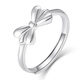 Wanfulong platinum 950 fugitive princess bow ring for women, niche design, light luxury and high-end hot style for girlfriend, platinum 950 bow ring opening 4.12g
