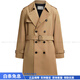 蔻驰（COACH）时尚百搭潮流翻领双排扣束腰长袖风衣男款圣诞节礼物 卡其色 S