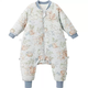 WELLBER WELLBER Baby Sleeping Bag 25 New Autumn and Winter New Class A Split Leg Anti-Kick Quilt Pure Cotton Antibacterial Warmth New Pure Cotton Paradise Adventure 60g Recommended Room Temperature 15-20 Free Size S Recommended Height Below 80cm