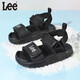 Lee children's shoes summer children's sandals girls black hollow sports beach shoes boys big black 28 recommended foot length 172.5mm
