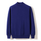 Qinghe woolen sweater thickened 25 autumn and winter men's cashmere sweater loose pullover woolen sweater half turtleneck seamless haze blue L