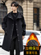 Playboy (PLAYBOY) 2025 new mid-length windbreaker men's autumn and winter over-the-knee cape coat Korean style trendy handsome thickened coat 1903 black M 110-130Jin Jin equals 0.5 kg