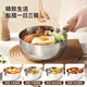 Carrot snow flat pot with hammer pattern 316L stainless steel milk pot, food supplement pot, small milk pot, baby noodle pot, soup pot 18cm