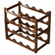 The middle shopkeeper's simple wine rack storage rack solid wood wine cabinet red wine display rack home decoration bar small wine display rack brown style - second floor 33CM