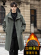 Playboy (PLAYBOY) 2025 new mid-length windbreaker men's autumn and winter over-the-knee cape coat Korean style trendy handsome thickened coat 1903 black M 110-130Jin Jin equals 0.5 kg