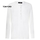 TOM FORD (TOM FORD) FW25 Luxury Men's Crew Neck Henley Pajamas T-Shirt White 20 | L