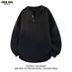 Foss Phil sweater men's autumn and winter solid color Henry collar casual pullover sweater top men MZ0051 black XL
