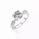 I Do platinum PT950 diamond ring micro-paved bull head 1 carat cultivated diamond proposal wedding ring commemorative gift for girlfriend micro-paved bull head 1 carat diamond size 20