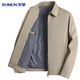 Romon 100% cotton jacket men's young and middle-aged spring and autumn coat work wear casual lapel dad wear men's jacket