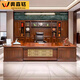 Aosenming new Chinese style solid wood office desk and chair combination ebony wood CEO boss table high-end atmospheric chairman executive desk 2.8 meters boss table