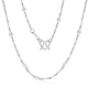 Wanfulong genuine new platinum pt950 necklace simple and versatile clavicle chain platinum shining plain chain for gift platinum pt950 46cm 6.89g