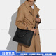 COACH's versatile and trendy Gotham business briefcase shoulder crossbody handbag large size men's Christmas gift black basic outfit (bag + dust bag)