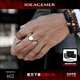 IDEAGEMER 925 silver gentleman's ring men's light luxury niche high-end European and American style handsome and versatile boys' ring tail ring trendy gentleman's ring Hong Kong No. 23