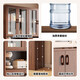 Zhong Zhangguo wine cabinet living room wall-mounted integrated cabinet home meal preparation cabinet solid wood color tea cabinet entrance display cabinet partition cabinet 6 doors 1 drawer 2 compartments pastoral color 80x30x174cm