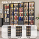 Zhong Zhanggui glass small wine cabinet living room wall display cabinet storage cabinet light luxury red wine cabinet household small wine storage cabinet 80x32x200 double door glass dark gray delivery to home