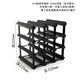Cat pine wine rack black wine cabinet grid storage storage red wine rack creative home wooden wine rack ornaments 3X3 grid-235mm depth-pine