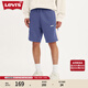 Levi's men's loose straight American fashion youthful and energetic sports style casual shorts fog blue L