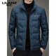 LILANZ Italian men's down jacket 2025 new autumn and winter stand-up collar short white duck down jacket for young and middle-aged people to keep warm black M 170 Recommended 90Jin Jin is equal to 0.5kg -120Jin Jin is equal to 0.5kg