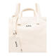 A.P.C. women's handbag, large capacity, portable, daily use, shoulder-carryable, cotton white double handles, simple design, white, one size fits all