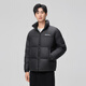 Xue Zhongfei's new all-match fashionable and casual slanted pocket men's and women's short stand-collar down jacket black|8056 L 175/92A