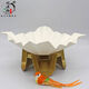 Hot pot paper dish decoration, golden paper pot octagonal shape, can be set on fire, tinfoil dish decoration paper, golden 200 sheets, cannot be dried