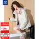 TonLion 2025 winter women's front chest logo design contrasting color stitching stand-up tie hooded cotton coat