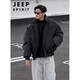 JEEP SPIRIT Jeep black flight jacket down jacket men's silhouette short work jacket cleanfit American handsome black down cotton M L (height 165-170C weight 110-125Jin Jin is equal to 0.5 kg)