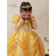 TRURXUYE Chuxu Girls Autumn and Winter Retro Embroidery Palace Style Belle Princess Dress Puff Sleeve Birthday Dress Performance Dress Playful Belle Princess Dress 100 Sizes