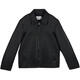 COACH FW24 Solid Color Point Collar Zipper Long Sleeve Leather Jacket Men's Black Black S