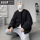 JEEP SPIRIT8XL Extra Large Size 90 White Duck Down Down Jacket Men's Winter Korean Style Fat Loose Collarless Thickened Jacket New Product White 6XL 220-240Jin Jin is equal to 0.5 kg