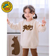 G.duck Baitianzhao parent-child clothing new high-end sweatshirt parent-child clothing family of three baby crawling clothes for young children family portrait apricot terry sweatshirt (7004) 66 upgraded boneless type A cotton crawling clothes