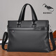 MOEPEQDAISHU Briefcase Men's Handbag Business Shoulder Messenger Bag Large Capacity Casual Commuting New Trendy Backpack Computer Bag Elegant Black + Genuine Leather Keychain 14 Inches