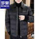 ROMON Men's Casual Thickened Down Jacket 2025 New Stitched Lapel Fashion Warm Jacket for Men High Quality Black M