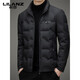 LILANZ Italian men's down jacket 2025 new autumn and winter stand-up collar short white duck down jacket for young and middle-aged people to keep warm black M 170 Recommended 90Jin Jin is equal to 0.5kg -120Jin Jin is equal to 0.5kg