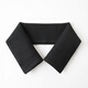 Fat Donglai's same style down jacket collar protector, anti-dirty collar protector, all-inclusive cotton coat, hemmed knitted fake collar, black threaded collar